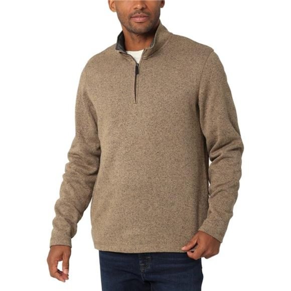 Wrangler Authentics Men's Long Sleeve Fleece‎ Quarter-Zip - Picture 4 of 4